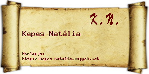 Kepes Natália névjegykártya